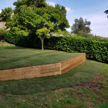 Retaining Sleeper wall